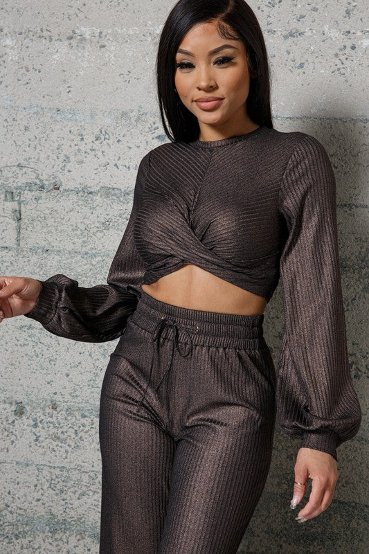 METALIC TWO PIECE SET