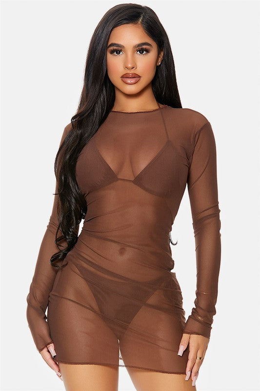 Cover Me Mesh Pool Swimwear Dress